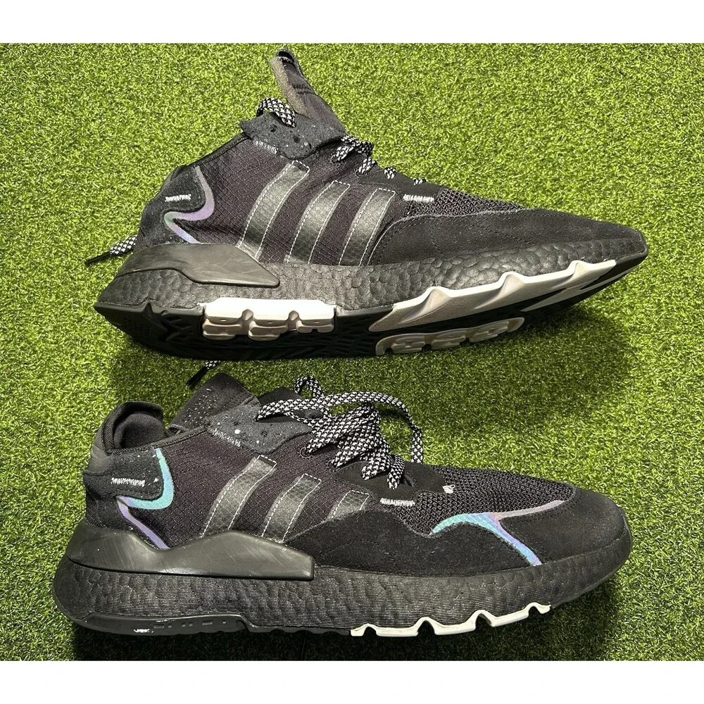 adidas Nite Jogger Reflective Xeno Men’s Size 13 FV8027 Black Running Shoe